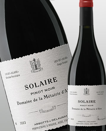 "Solaire" Pinot Noir rouge 2017 - Domaine de la Métairie d'Alon