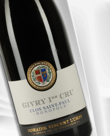 Givry 1er Cru Clos Saint Paul - Monopole - rouge 2021 - Domaine Vincent Lumpp