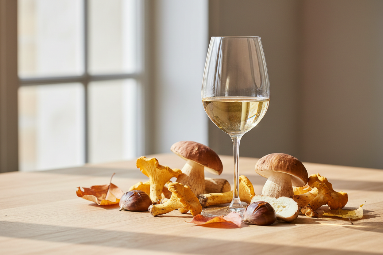 Vin, champignons et fruits d'automne : quels accords pour girolles, cèpes et châtaignes ?
