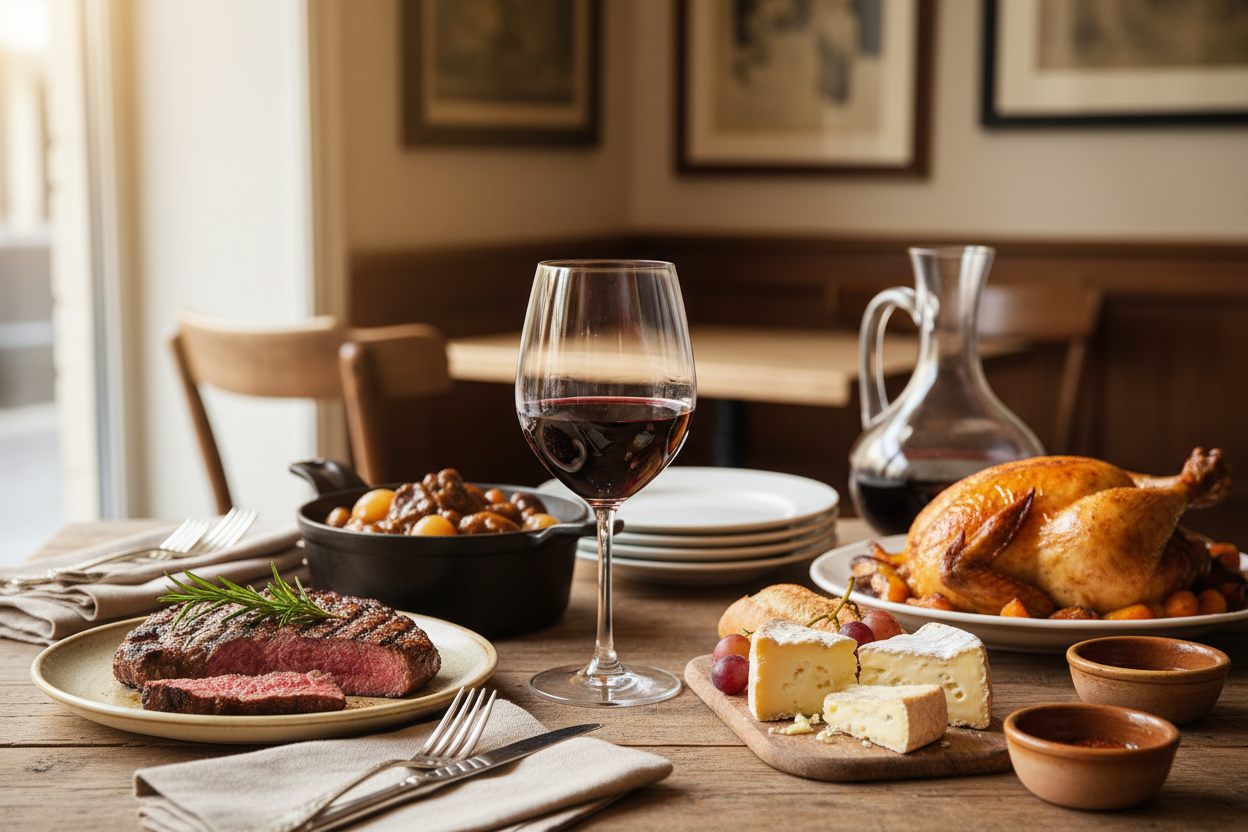 Accords mets-vins : que manger avec un Morgon rouge ?