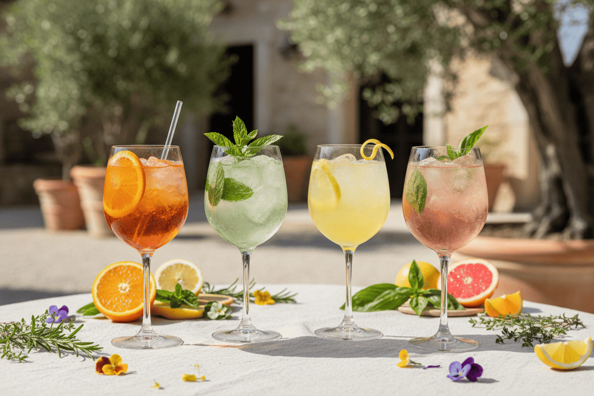 Spritz : Aperol, Hugo, citron — et notre spritz basilic signé Les Jamelles