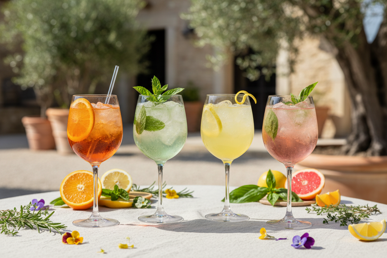 Spritz : Aperol, Hugo, citron — et notre spritz basilic signé Les Jamelles