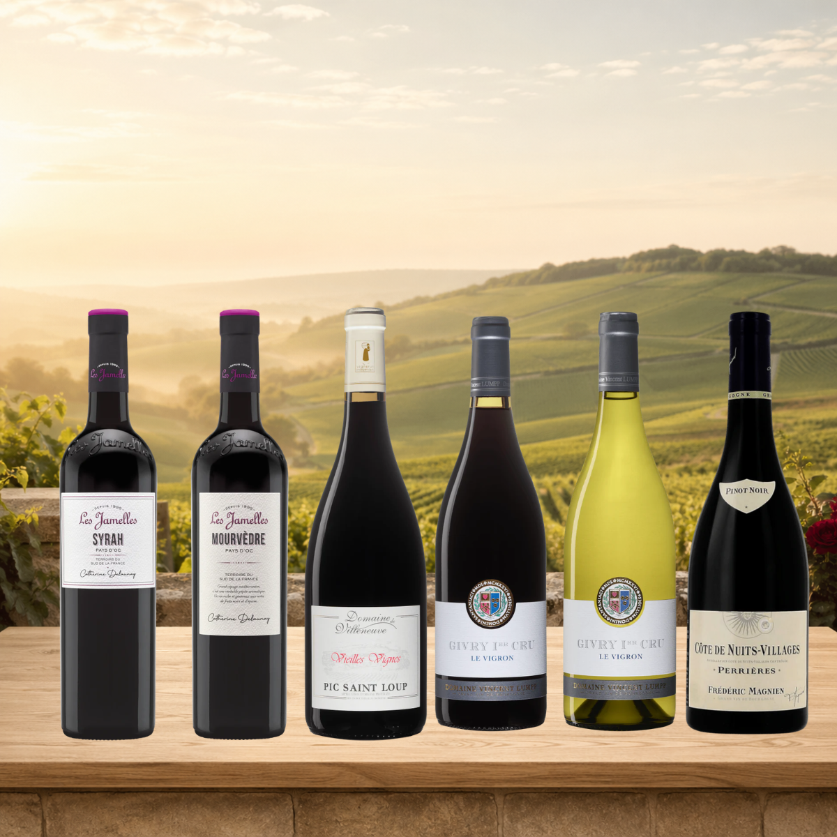 Coffret Du Languedoc à la Bourgogne - 6 bouteilles découverte
