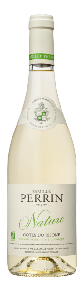 Côtes du Rhône Nature Bio blanc 2023 - Famille Perrin