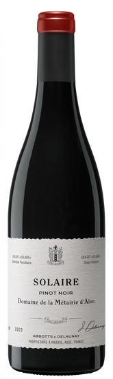 Pinot Noir "Solaire" rouge Bio 2023 - Abbotts & Delaunay, Domaine de la Métairie d'Alon
