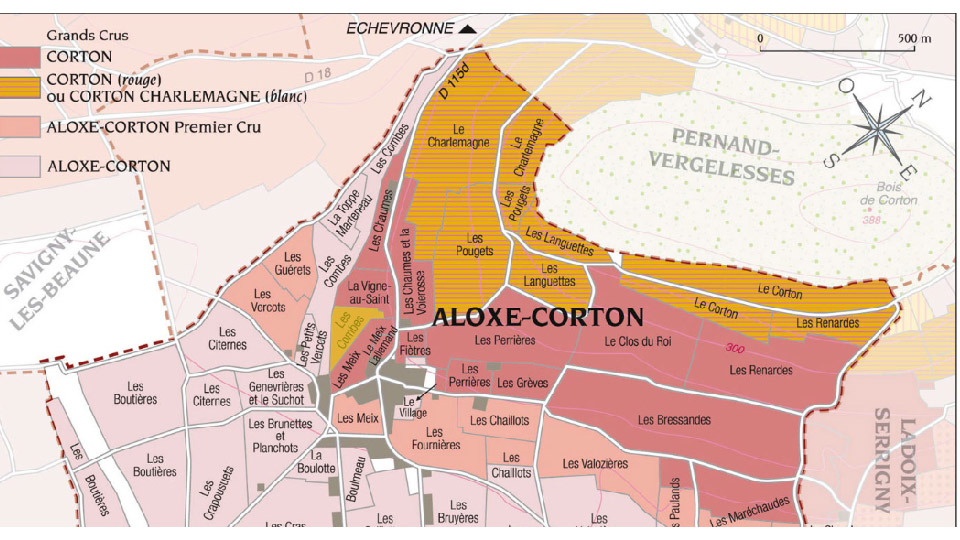 carte appellation corton grand cru