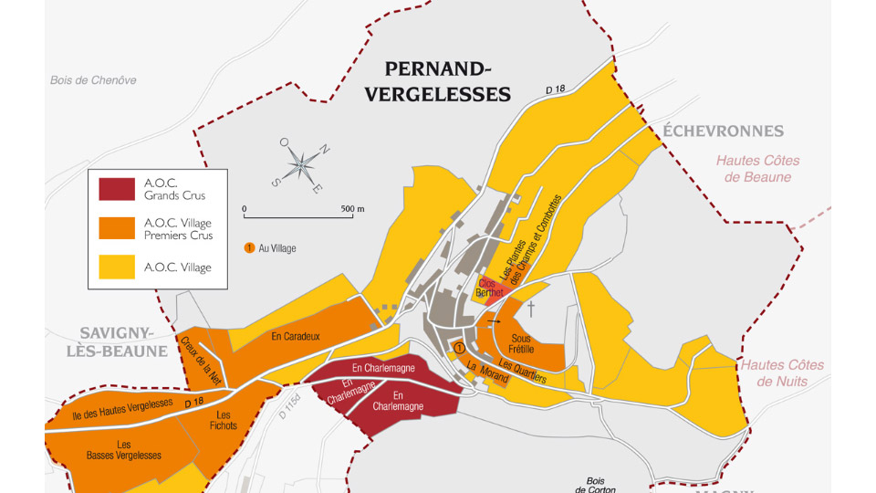 carte appellation pernand vergelesses